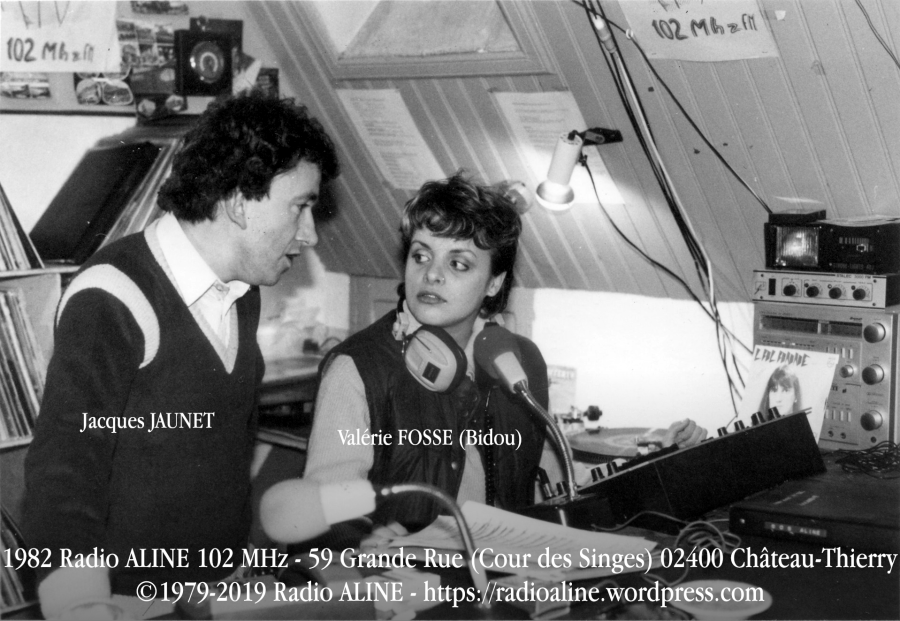 Radio ALINE 102 MHz 1982 (Jacques Jaunet et Valérie Fosse) ©Jacques Jaunet pour Radio ALINE